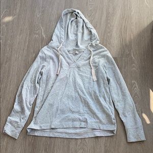 Gray Hooded Women's Top